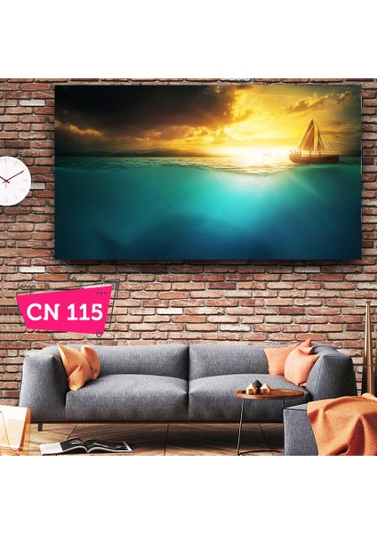Deniz ve Yelkenli Kanvas Tablo / Ilham Veren Tablolar