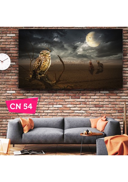 Bilge Baykuş ve Dolunay Karanlık Tablo