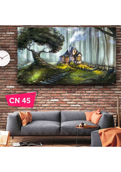 Ormandaki Kulübe / Illüstrasyon Tablolar