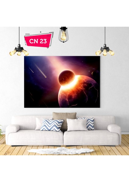 Gezegenler Astronomi Kanvas Tablo / Duvar Tasarımı