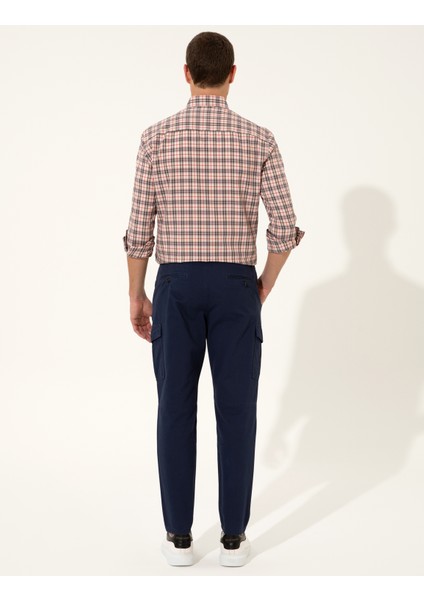 Erkek Açık Lacivert Carrot Fit Kanvas Pantolon 50239848-VR059