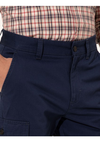 Erkek Açık Lacivert Carrot Fit Kanvas Pantolon 50239848-VR059