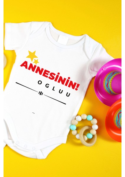 Özel Tasarım Bebek Zıbın - Çıtçıtlı Body-Zıbın Annesinin Oğlu