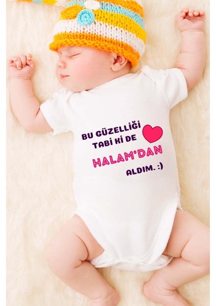 Bebek Giyim- 3'lü Bebek Zıbın Seti Özel Tasarım - Çıtçıtlı Body Hala Set2