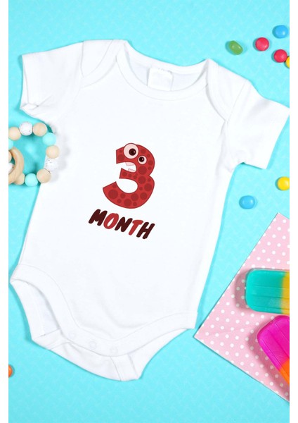 Özel Tasarım Bebek Zıbın - Çıtçıtlı Body (3 Month )