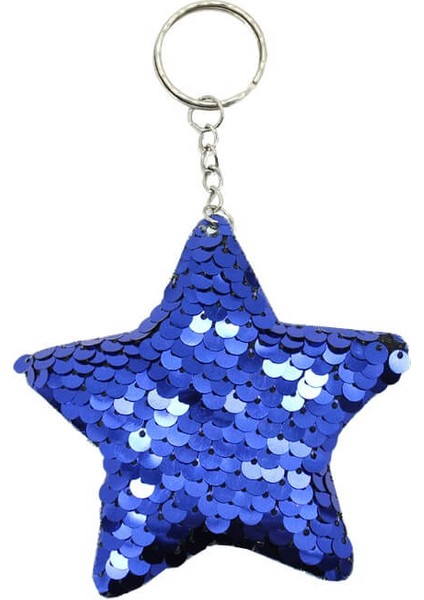 Pul Payetli Anahtarlık, Mavi