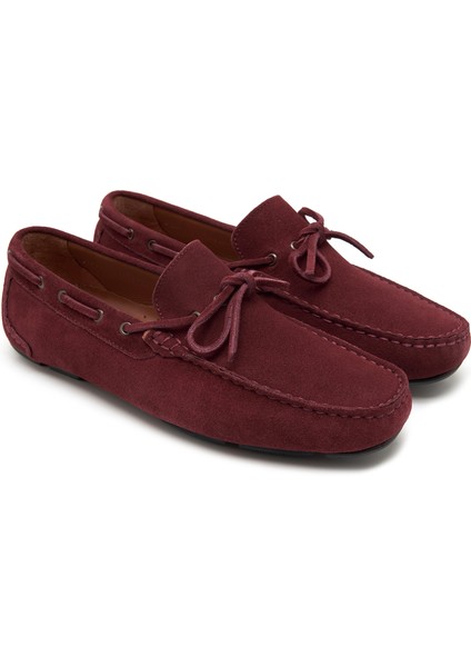 Connor Bordo Erkek Süet Loafer