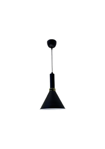 Retro Siyah Metal Dekoratif Tekli Kafe Mutfak Aydınlatma Avize ÇAP:23CM