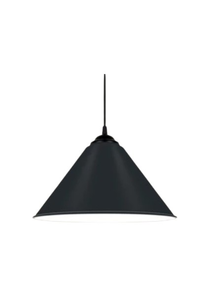 Retro Metal Dekoratif Rustik Kafe Mutfak Aydınlatma Siyah Tekli Sarkıt Avize Çap:30 cm