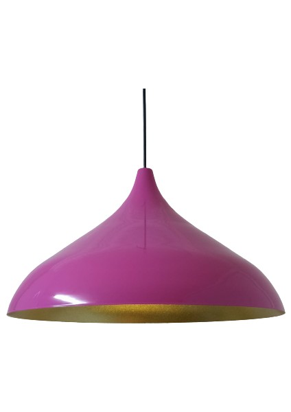 Retro Metal Pembe Dekoratif Rustik Metal Sarkıt Avize Çap:43 cm