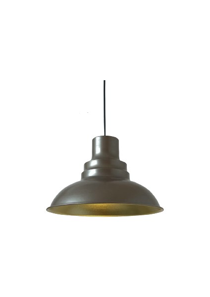 Retro Metal Sedefli Kahve Dekoratif Rustik Metal Sarkıt Avize Çap:30 cm