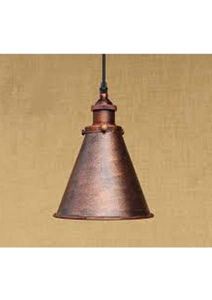Retro Bakır Skitme Rustik Tekli Metal Sarkıt 18CM En 75CM Yükseklik