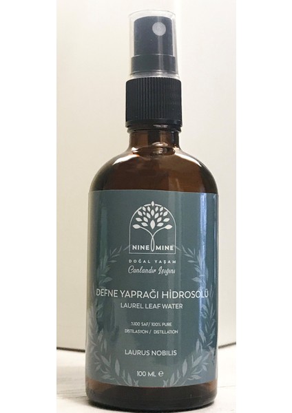 Nine&Mine Doğal Yaşam %100 Saf Defne Hidrosolü (Laurel Leaf Water) 100 ml