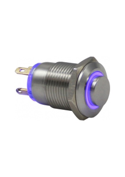 Swıon DRN412 12MM Metal Kırmızı Ledli Yaylı Buton 12V-24V