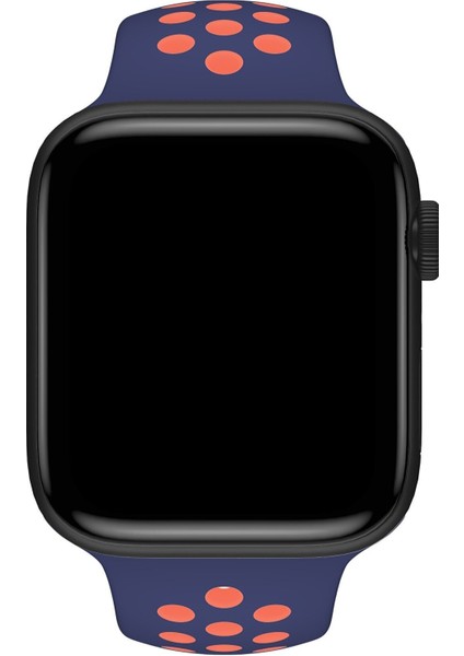 Apple Watch Uyumlu Series 2 38 mm Fileli Kordon Lacivert-Pembe