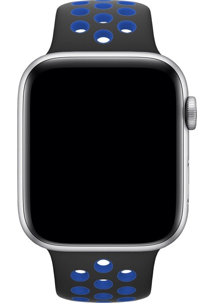 Apple Watch Uyumlu Series 4 42 mm Fileli Kordon Siyah-Lacivert modelleri