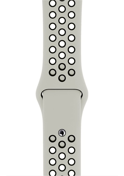 Apple Watch Uyumlu Series 4 44 mm Fileli Kordon Gri-Siyah