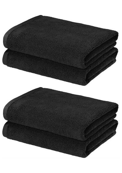 Yenitransformacion 24 Adet Mikrofiber El Yüz Spor Havlusu 50X90 Siyah 715354