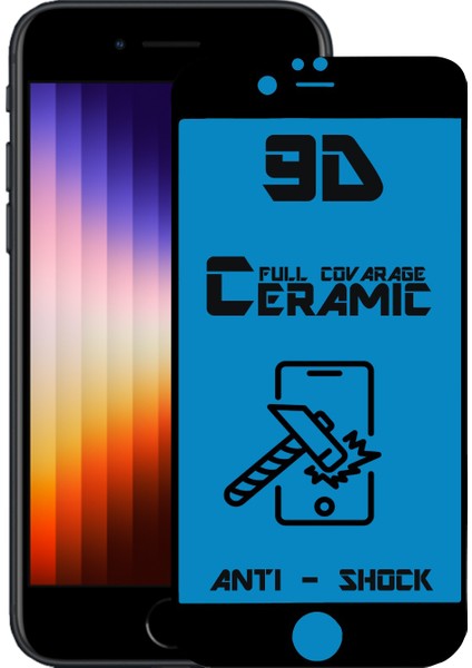 Apple iPhone Se 3 (2022) Tam Kaplayan Seramik Nano Esnek Ekran Koruyucu Cam