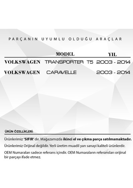 Volkswagen Transporter T5 Için Sürgülü Kapı Tamir Yayı