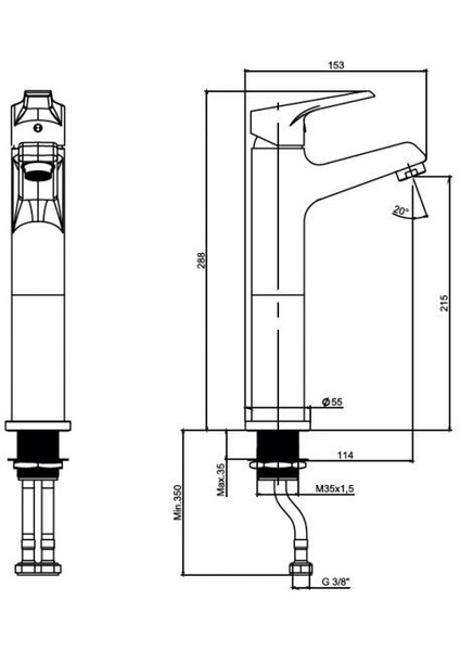 Vısıa Plus Yüksek Lavabo Bataryası N3012702 fiyatları