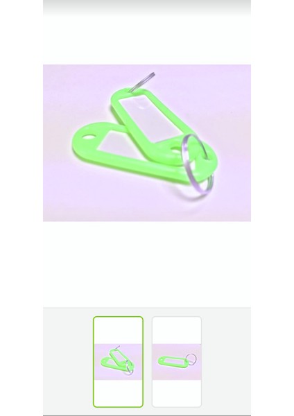 Plastik Anahtarlık 100 Adet Yeşil Renk