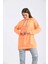 FTZ Women Kadın Iki Ip Kapşonlu Sweatshirt Orange 2