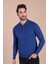 Polo Yaka Superfine Yün Kazak - Saks 3