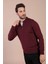 Polo Yaka Superfine Yün Kazak - Bordo 3