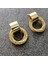 Yellow Gold Metal Çoklu Vintage Küpe 1