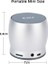 A150 Taşınabilir Mini Bluetooth Hoparlör Kablosuz Hifi Stereo Gümüş (Yurt Dışından) 4