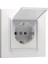 Karea Beyaz Kapaklı Topraklı Priz 1