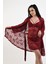 Calandre Dantel Sabahlık 4663 - Bordo 2
