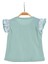 Kız Bebek Yeşil Fırfırlı Baskılı T-Shirt (6AY-4YAŞ) 2