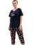 Pamuklu Büyük Beden Kısa Kol Kaprili Pijama Takım 1