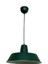 Retro Gofrato Haki Yeşil Metal Dekoratif Tekli Kafe Mutfak Aydınlatma Avize Çap:30 cm 1