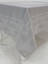 Aslı Lüx Jakar Polycotton Kumaş Gri Masa Örtüsü Dikdörtgen 160x320 cm - 1052 3
