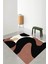 Dijital Baskılı Kaymaz Taban Yıkanabilir Siyah Geçişli Modern Kahverengi HALI-YOLLUK-D4001 2