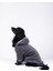 Köpek Kıyafeti Kapüşonlu Polar Sweathshirt Ekoseli Düz Model Antrasit 1