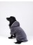 Köpek Kıyafeti Kapüşonlu Polar Sweathshirt Ekoseli Düz Model Antrasit 3