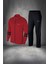 Poseidon Storm Erkek Bordo Interlok Kumaş Yürüyüş ve Koşu Için Eşofman Seti (S-3xl)