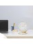 Modern Yuvarlak Çalar Saat 15DB Sessiz Gitme Gece Lambası Çocuk Çalışma Çalışması Beyaz (Yurt Dışından) 2