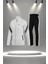 Kadın Beyaz Supra Penye Kumaş Fit Kalıp Koşu Seti (S-3xl) 1