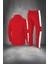 Büyük Beden Erkek Kırmızı Supra Penye Kumaş Kişiye Özel Şık Tasarım Eşofman Takımı (4xl- 10XL) 4