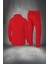 Büyük Beden Erkek Kırmızı Supra Penye Kumaş Kapüşonlu Yürüyüş ve Koşu Seti (4xl- 10XL) 4