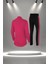 Kadın Fuşya Supra Penye Kumaş Rahat Eşofman Takımı (S-3xl) 4