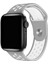 Apple Watch Uyumlu Series 5 44 mm Fileli Kordon Gri-Beyaz 2
