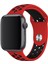 Apple Watch Uyumlu Series 4 40 mm Fileli Kordon Kırmızı-Siyah 2