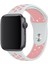 Apple Watch Uyumlu Series 6 38 mm Fileli Kordon Beyaz-Pembe 3