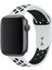 Apple Watch Uyumlu Series 6 42 mm Fileli Kordon Beyaz-Siyah 2